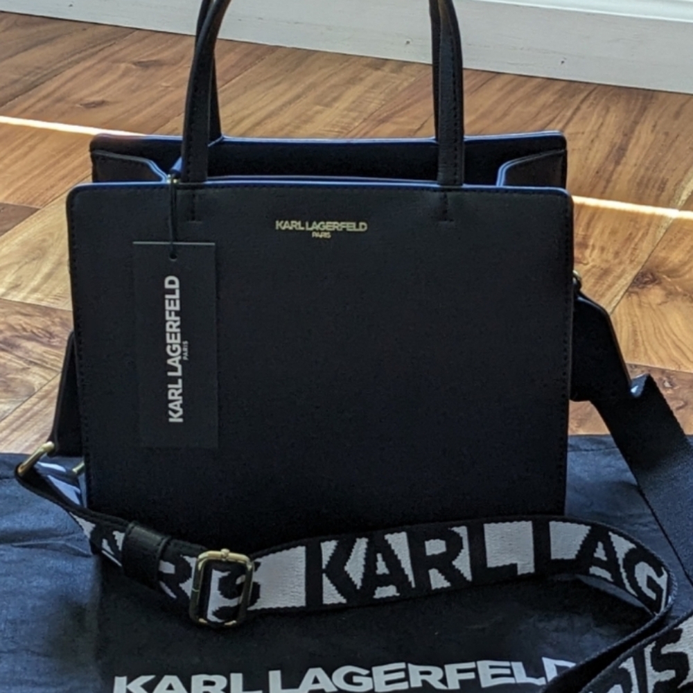 Karl Lagerfeld Maybelle Studded Bottom Crossbody Removable Strap + Dust Bag Nwt